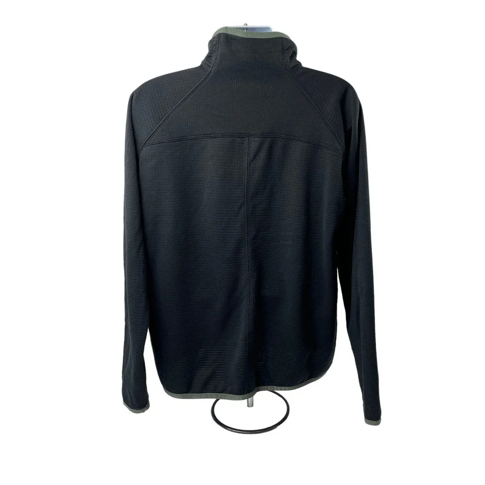 Columbia Sweater Mens 2XL Black Fleece Quarter Zip Omni-Wick Outdoors Casual